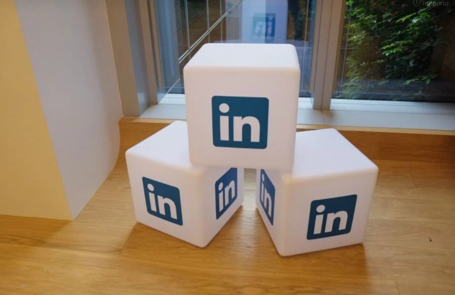 Cubes Linkedin empilés