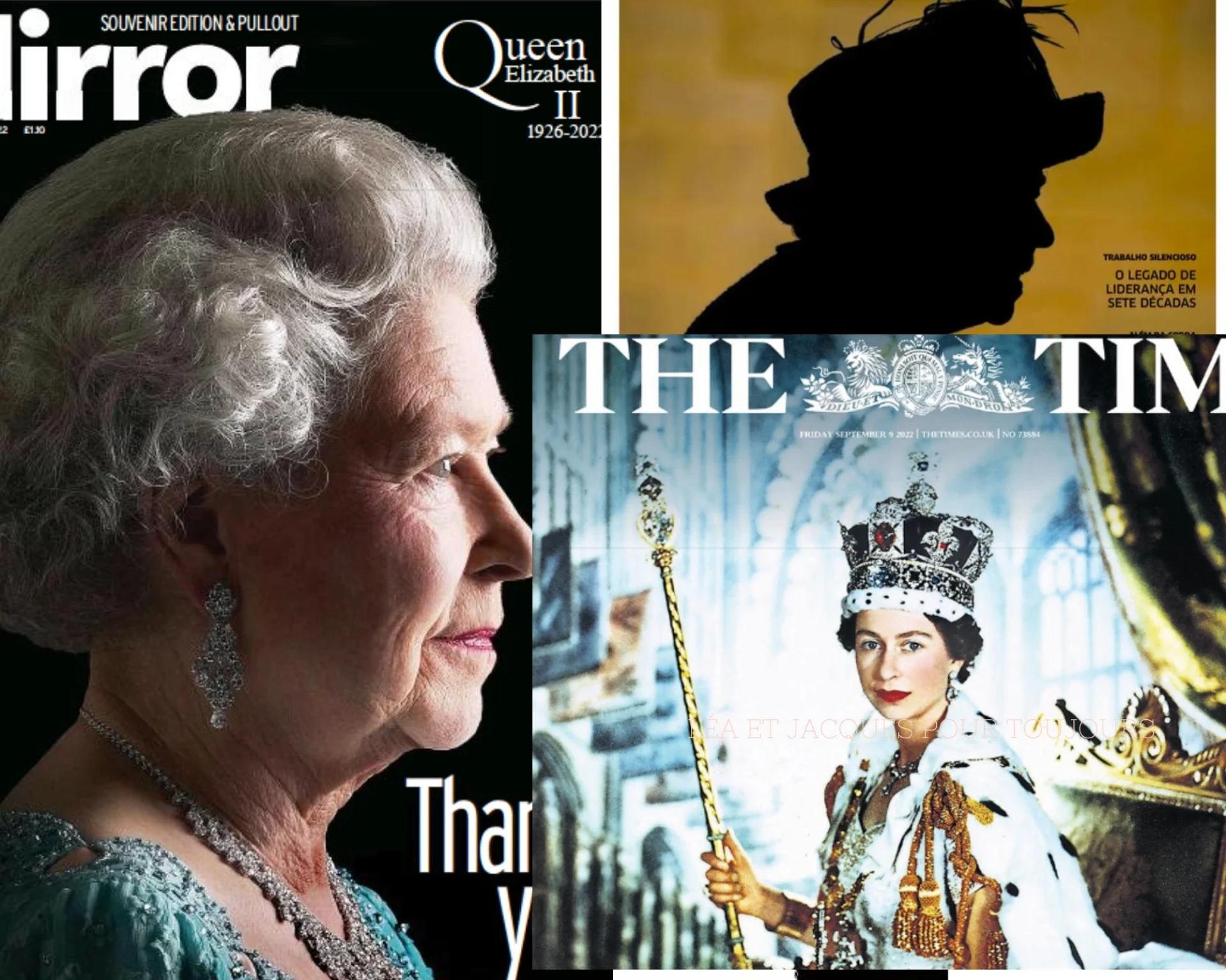 les Unes journaux Elizabeth d'Angleterre