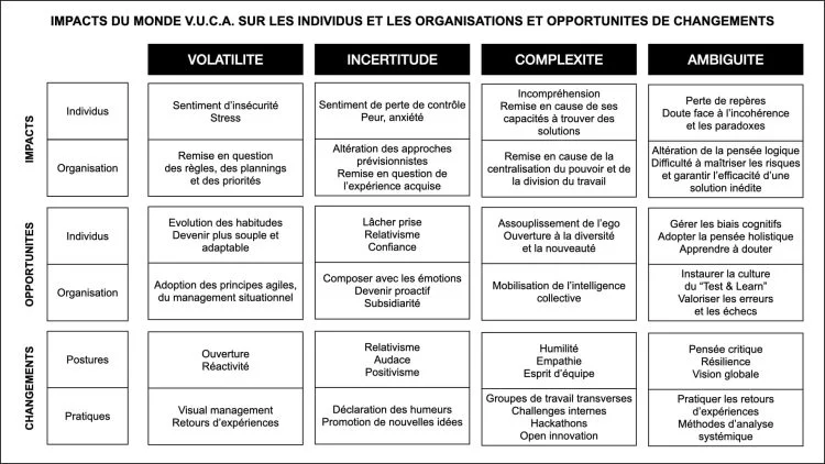 tableau recapitulatif impacts et opportunites vuca