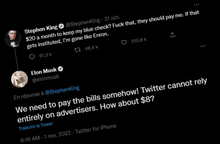 Elon Musk Instaure Un Abonnement Mensuel Pour Certifier Son Compte Twitter 93 Des Entreprises 2115